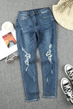 Distressed Cropped Skinny Jeans