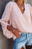 Feather Balloon Sleeve Pullover Top