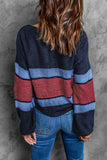 Color Block Drop Shoulder Knitted Sweater