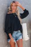Plain Relaxed Fit Crew Neck Pullover Sweatshirt