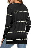 Tie-dye Stripes Black Sweatshirt