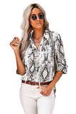 Wild Snake Print Shirt with Pockets
