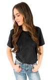 Solid Color Crew Neck Tee