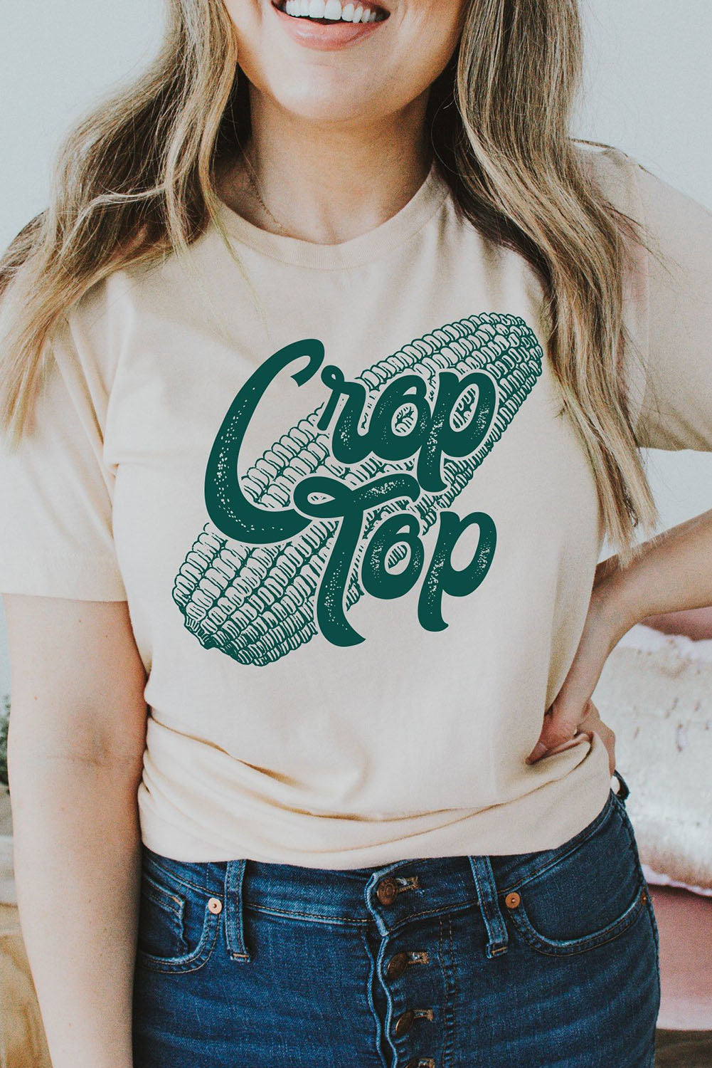 Corn Crop Top Graphic Tee