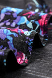 Butterfly Sleeves Split V Neck Tie-dye Print Blouse