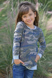 Camo Print Kids Long Sleeve Top