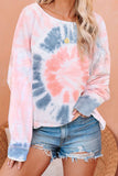 Rainbow Tie Dye Pullover Long Sleeve Top