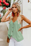 Spaghetti Strap Buttoned Tank Top