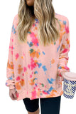 Oversize Scrawl Print Long Sleeve Top