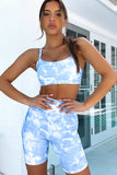 Charcoal Leopard Print Sports Bra Shorts Set