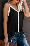 Ruffle Detail Spaghetti Straps Tank
