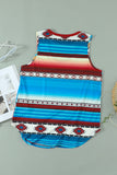Aztec Geometric Colorful Striped Casual Tank Top