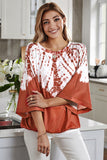 Fashion Casual Tie Dye Print Blouse