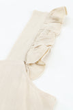 Khaki Flutter Shoulder Babydoll Top
