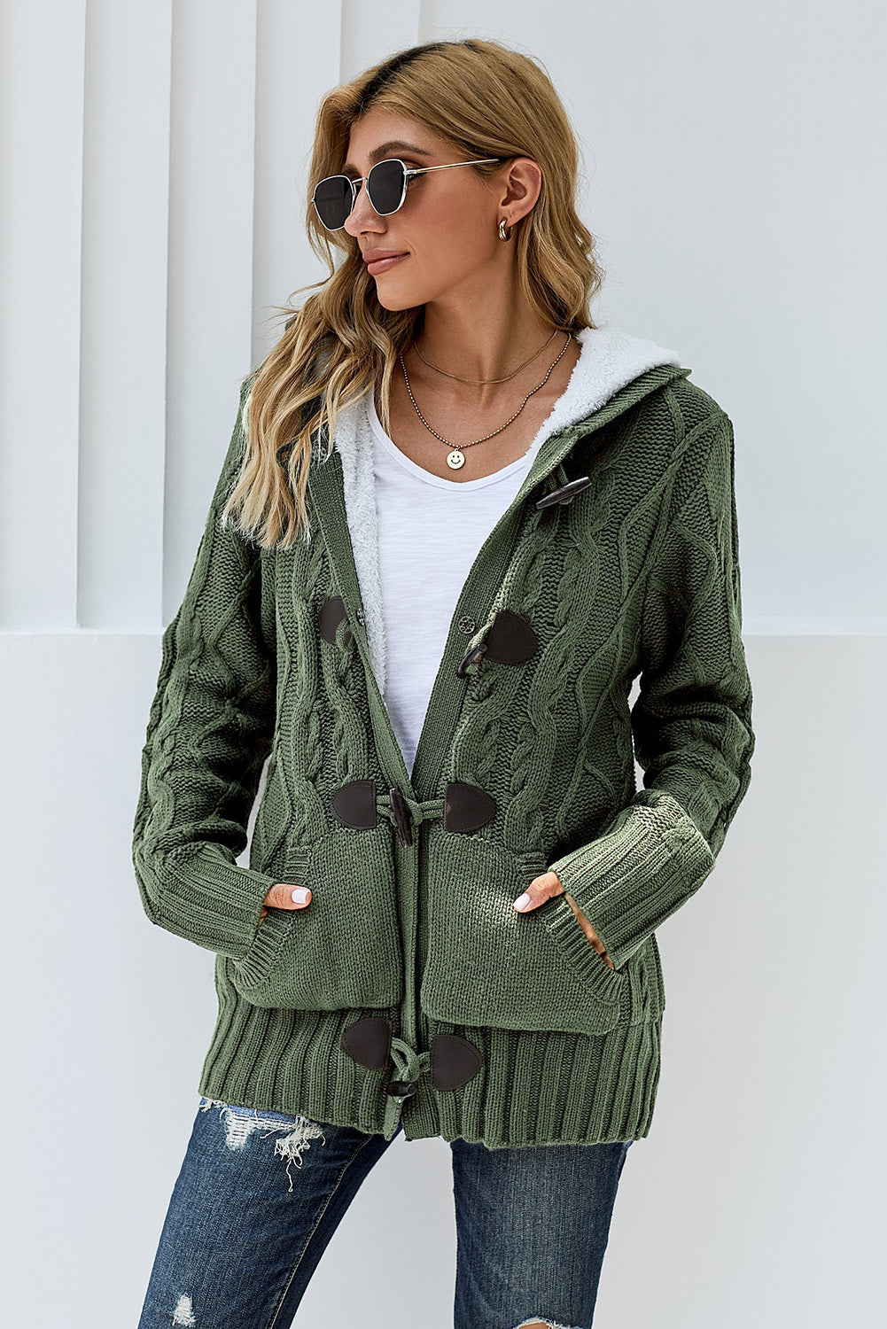 Sweater with hot sale fur hood