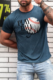 Playing Ball Y'all Baseball Print Slim Fit Short Sleeve Men's T Shirt