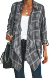 Plaid Drape Cardigan
