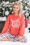 Santa Baby Graphic Print Pullover Sweatshirt