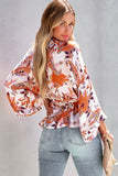 Floral Wrap Kimono Blouse