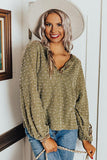 Swiss Dot Raglan Sleeves Knit Top