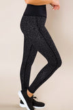 Black Leopard Print Active Leggings