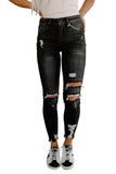 High Rise Distressed Skinny Jeans