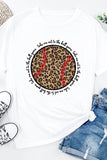 White Leoprad Baseball Graphic Ball Lovers T Shirt