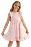 Ruffled Empire Waist Pleated Flowy Kid Dress