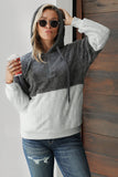Colorblock Furry Hoodie