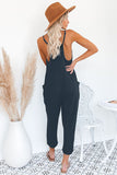 Sleeveless Wide Leg Loose Jumpsuit with Pocket