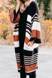 Pocketed Novelty Striped Chenille Cardigan