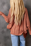 Chunky Knit Solid Cardigan with Pocket