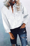 Satin Button Shirt with Pocket