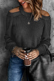 Cool Breeze Cotton Cold Shoulder Sweater