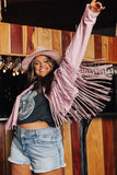 Fringe Plus Size Cropped Jacket