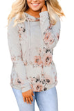 Floral Hoodie with Kangaroo Pocket