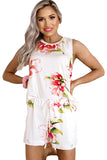 Floral Print Tank Top and Shorts Homesuit
