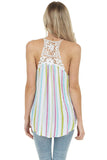 Striped Tank Top with Keyhole Detail