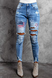 LIFE IS BETTER in the MOUNTAINS Distressed Skinny Jeans