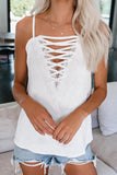 Sweet Cross Lace V Neck Cami Top