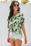 Printed Button Front Top