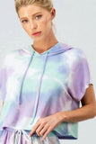 Purple Tie Dye Lounge Two-Piece Set