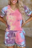 Tie Dye Leopard Loungewear Set