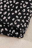 Leopard Print Belted V Neck Short Sleeve Romper