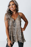 Floral Print V Neck Spaghetti Strap Tank Top