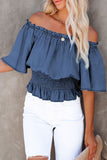 Smocked Waist Off The Shoulder Top