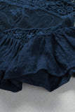 Lace Splicing Ruffled Short Sleeve T-shirt
