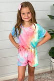 Tie-dye Short Sleeve Little Girl Romper