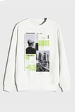 Letter Pattern Print Crew Neck Men's Graphic Sweatshirt