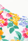 Water Painting Flowers Sexy Off Shoulder Top